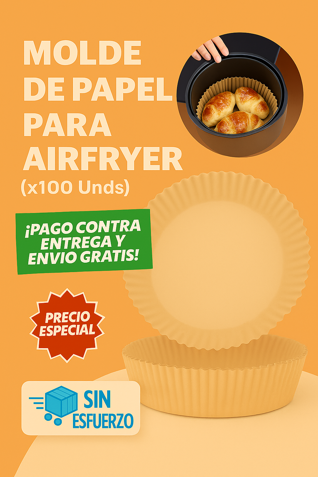 Papel Para Freidora X 100 Pcs